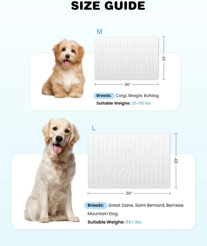 SUMMER COOLING MAT for Large Dogs with Q-MAX>0.4, 48" x 28", Thin Non-Gel Washable Self-Chill Pad, Non-Slip & Foldable for Dogs up to 80 lbs