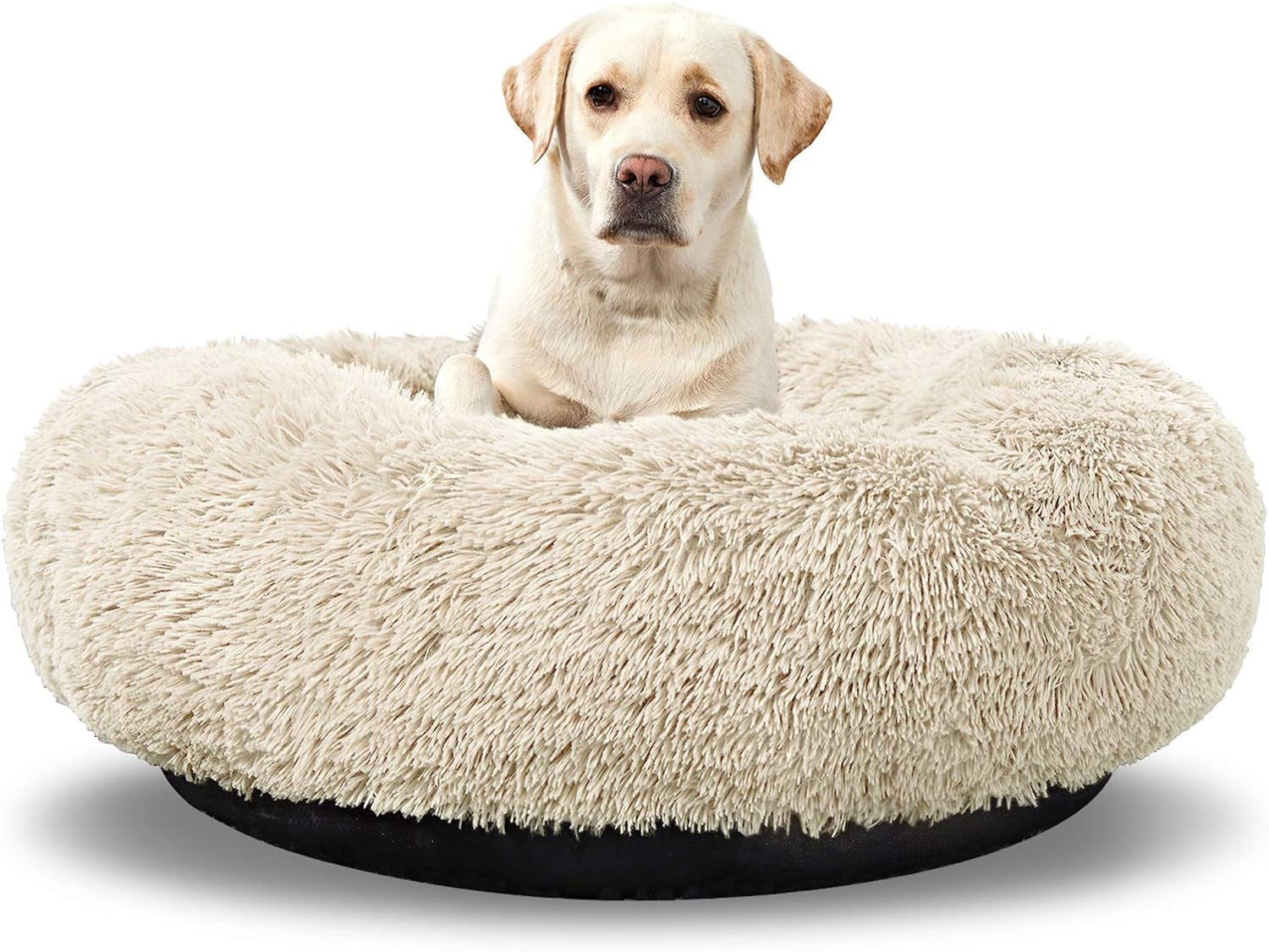 Large Washable Donut Dog Bed - Comfortable Calming Cuddler for Dogs