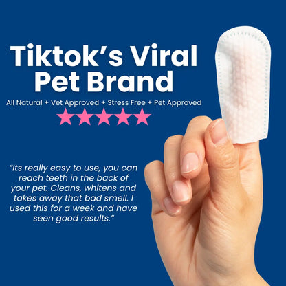 Dr. Paws Pet Care Finger Wipes for Comprehensive Dental, Ear, and Eye Hygiene