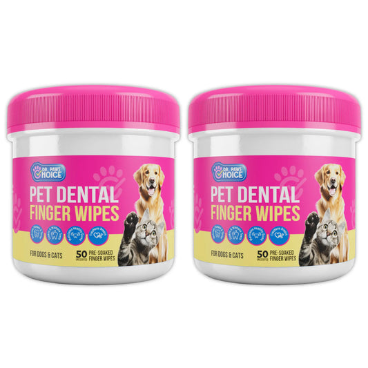 Dr. Paws Pet Care Finger Wipes for Comprehensive Dental, Ear, and Eye Hygiene