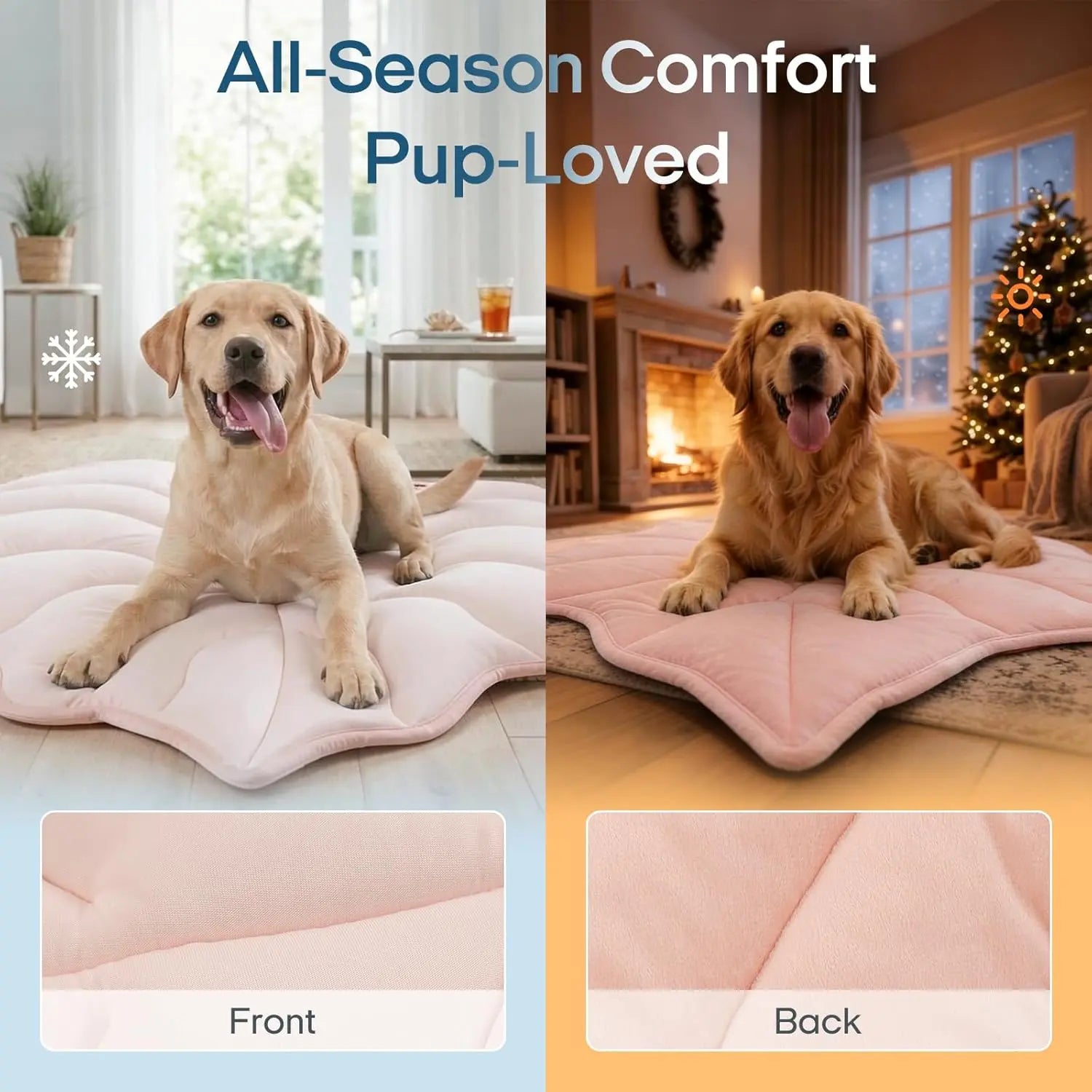 SUMMER COOLING MAT - Eco-Friendly for Large Dogs - Portable, Machine Washable, Durable Cooling Pad for Crate, Camping, and Outdoor Use