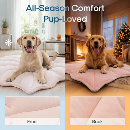 SUMMER COOLING MAT - Eco-Friendly for Large Dogs - Portable, Machine Washable, Durable Cooling Pad for Crate, Camping, and Outdoor Use