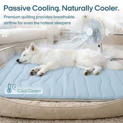 SUMMER COOLING MAT - Eco-Friendly for Large Dogs - Portable, Machine Washable, Durable Cooling Pad for Crate, Camping, and Outdoor Use