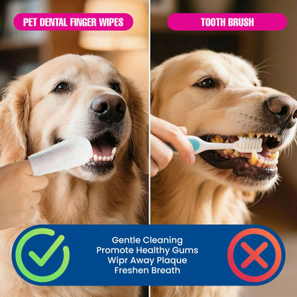 Dr. Paws Pet Care Finger Wipes for Comprehensive Dental, Ear, and Eye Hygiene